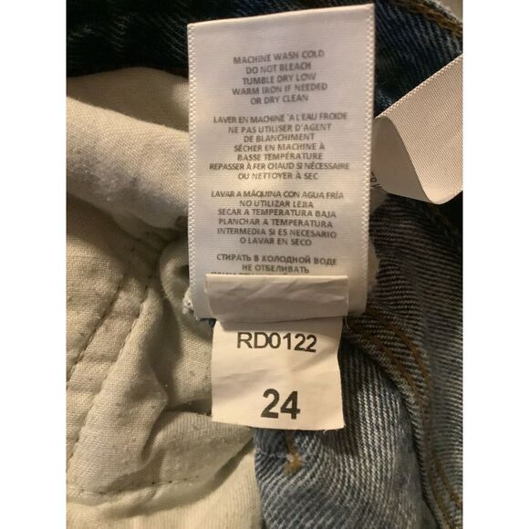Re/done Hi-rise Jeans  Womens 80's light retro peg leg size 24 style 160-3w8zje - Picture 10 of 10